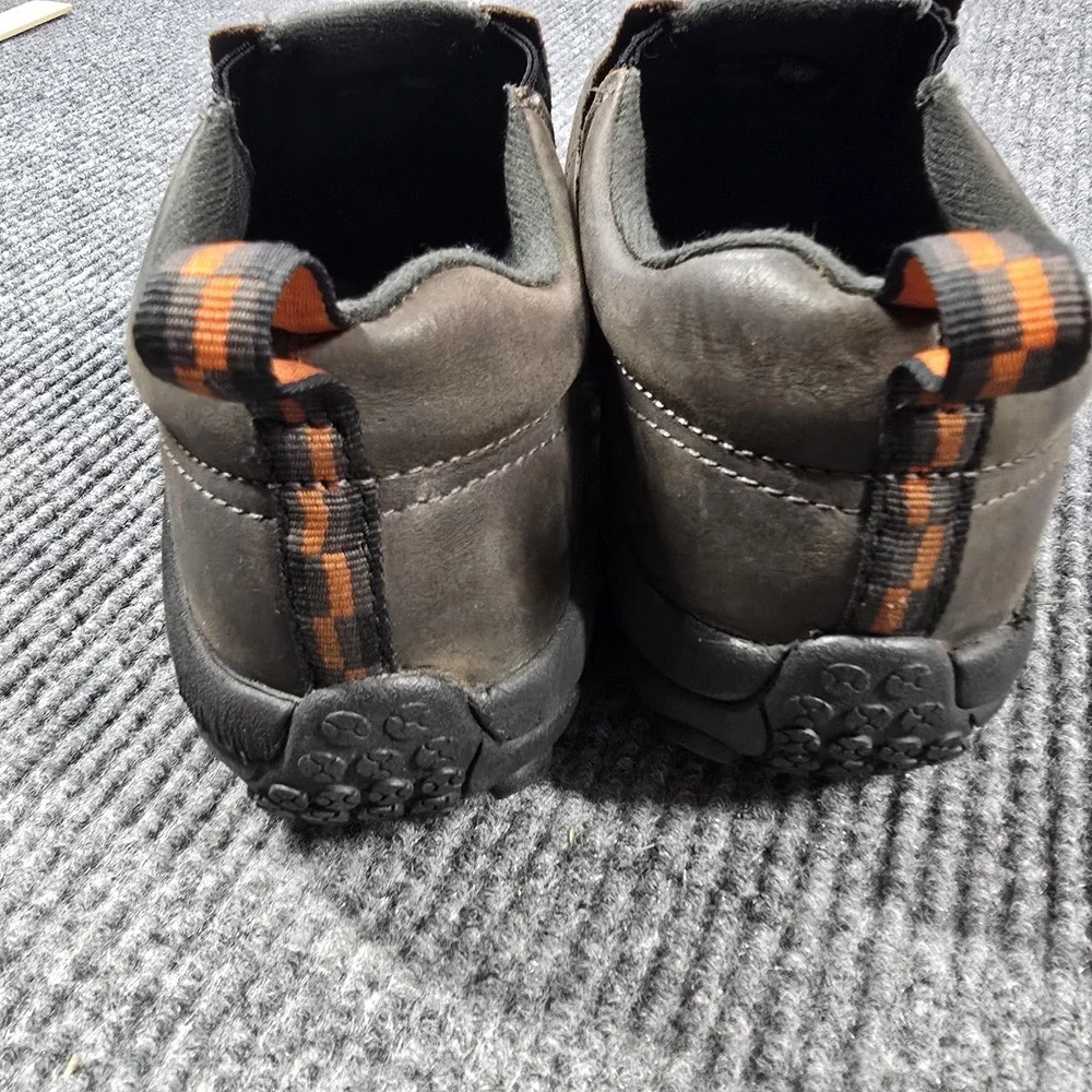 Merrell Jungle Moc Work Shoes Mens Size‎ 8.5 Brown Slip-On Safety Toe J099319